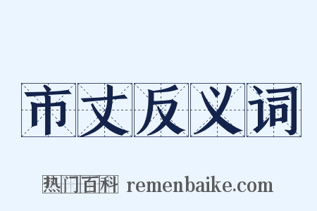 市丈反义词是什么意思的图片